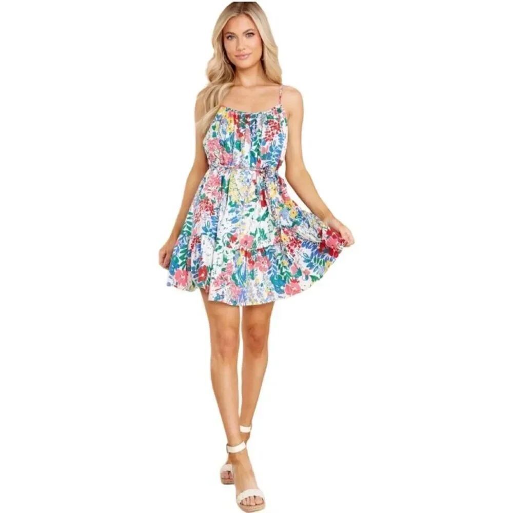 New! Aakaa Floral Sundress Sz S